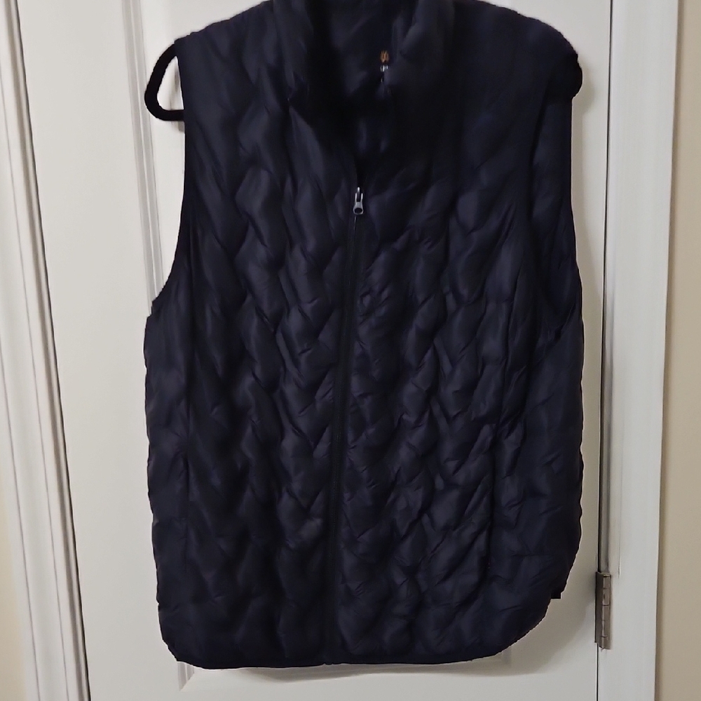 Women's Green Tea Navy Blue Quilted Vest